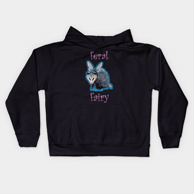 Feral Fairy Possum Kids Hoodie by fizzyboom